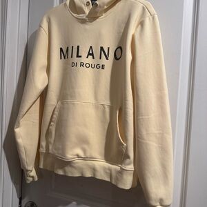 2PC Milano Di Rouge Light Yellow Hoodie and Sweatpants Set Size Medium